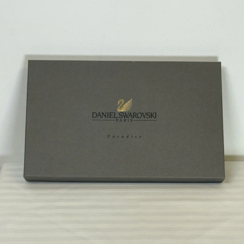 Vintage Daniel Swarovski Paris | ‘Paradise’ Silk Scarf Original Box And Tissue